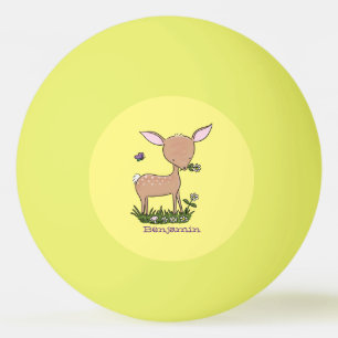 Niedliche Darstellung des Cartoon des glücklichen Tischtennisball
