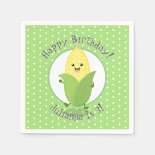 Niedliche Darstellung des Cartoon des Mais Serviette