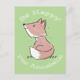 Niedliche Darstellung des Cartoon für Babyfuchs Postkarte