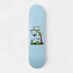 Niedliche Darstellung des Cartoon "glücklicher gib Skateboard
