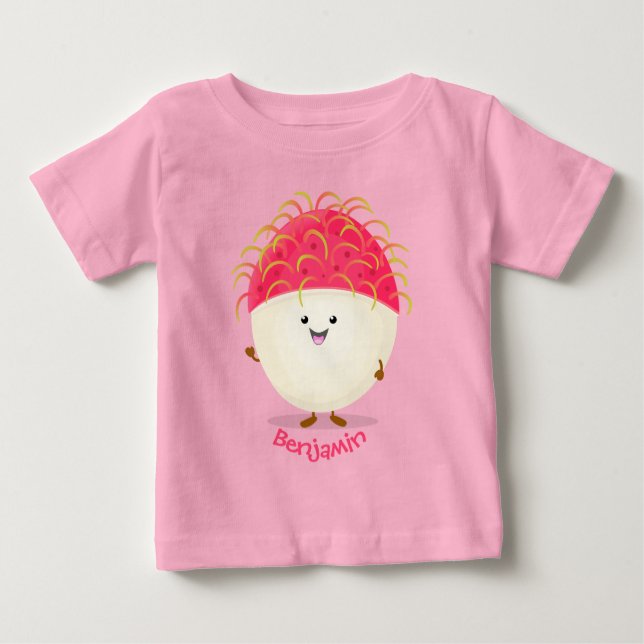 Niedliche Darstellung des Cartoon in Rosa Baby T-shirt (Vorderseite)
