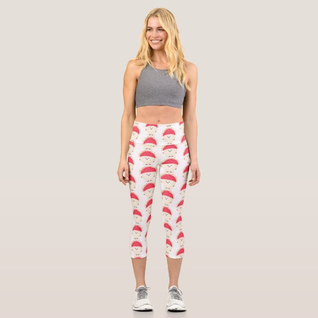 Niedliche Darstellung des Cartoon in Rosa Capri Leggings (Vorderseite)