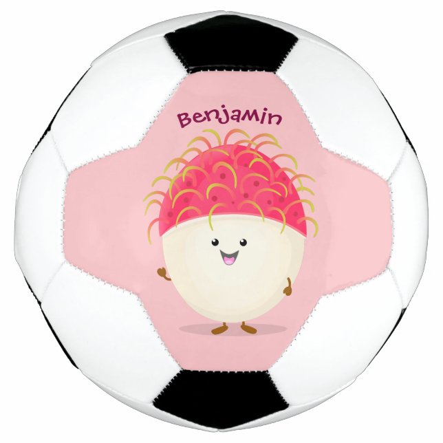 Niedliche Darstellung des Cartoon in Rosa Fußball (Vorderseite)