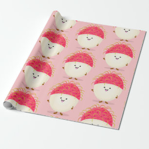 Niedliche Darstellung des Cartoon in Rosa Geschenkpapier
