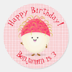 Niedliche Darstellung des Cartoon in Rosa Runder Aufkleber