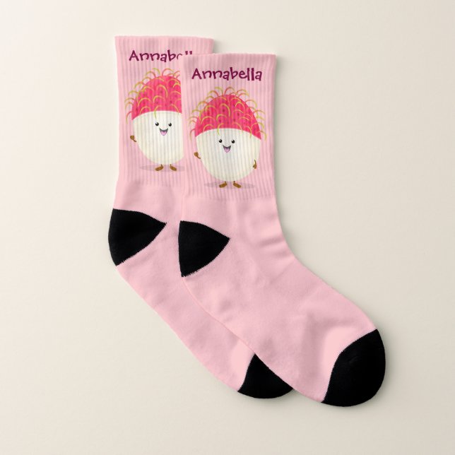 Niedliche Darstellung des Cartoon in Rosa Socken (Paar)