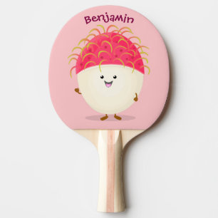 Niedliche Darstellung des Cartoon in Rosa Tischtennis Schläger