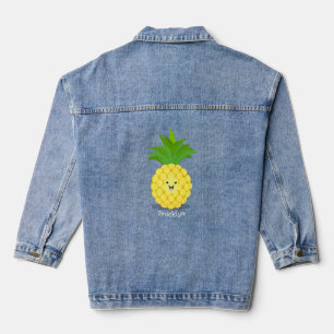 Niedliche Darstellung des Cartoon von Ananas Jeansjacke