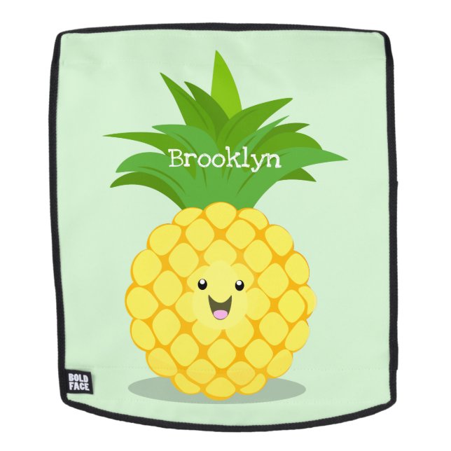 Niedliche Darstellung des Cartoon von Ananas Rucksack (Abnehmbare Front)