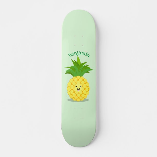 Niedliche Darstellung des Cartoon von Ananas Skateboard (Vorne)
