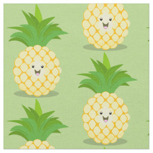 Niedliche Darstellung des Cartoon von Ananas Stoff
