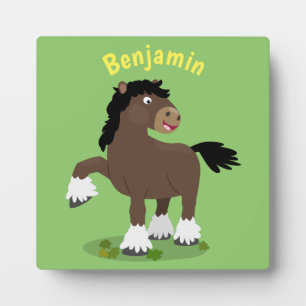 Niedliche Darstellung des Cartoon von Clydesdale Fotoplatte