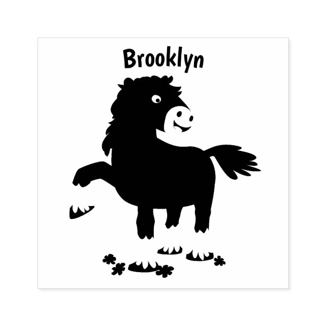 Niedliche Darstellung des Cartoon von Clydesdale Gummistempel (Prägung)