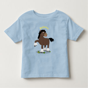 Niedliche Darstellung des Cartoon von Clydesdale Kleinkind T-shirt