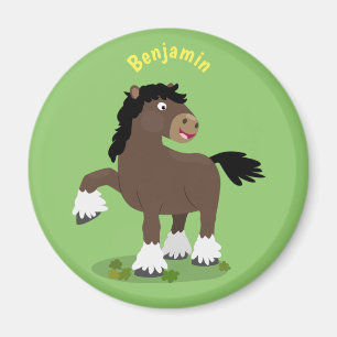 Niedliche Darstellung des Cartoon von Clydesdale Magnet