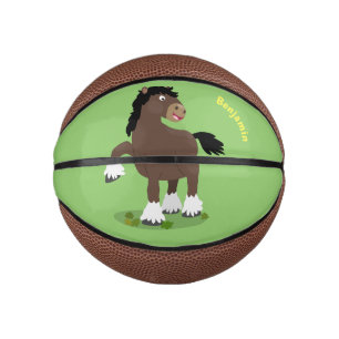Niedliche Darstellung des Cartoon von Clydesdale Mini Basketball