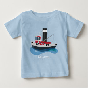 Niedliche Darstellung des Cartoon von Schleppnetze Baby T-shirt