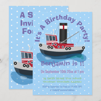 Niedliche Darstellung des Cartoon von Schleppnetze Einladung