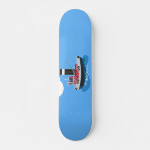 Niedliche Darstellung des Cartoon von Schleppnetze Skateboard