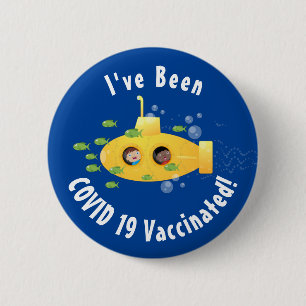 Niedliche Darstellung des Cartoon von Unterseefisc Button