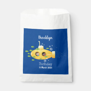 Niedliche Darstellung des Cartoon von Unterseefisc Geschenktütchen