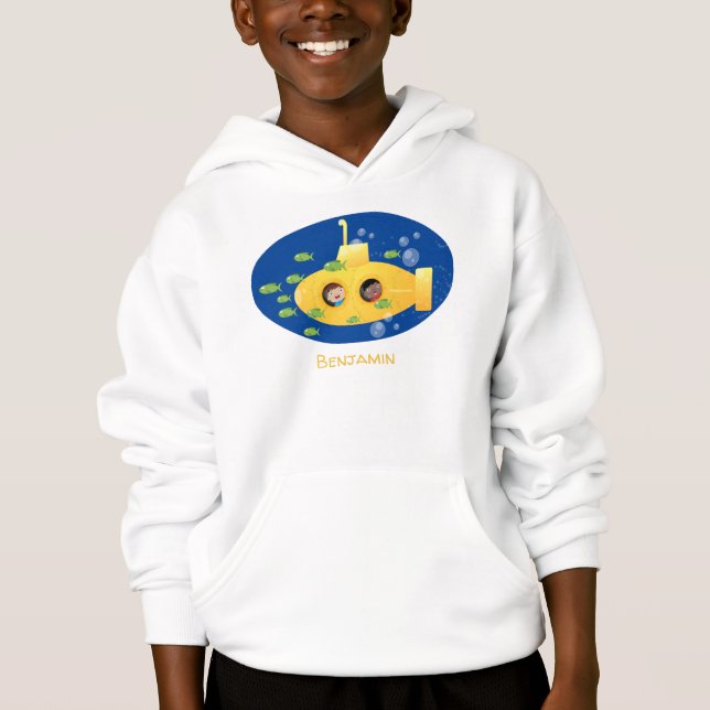 Niedliche Darstellung des Cartoon von Unterseefisc Hoodie (Vorderseite)