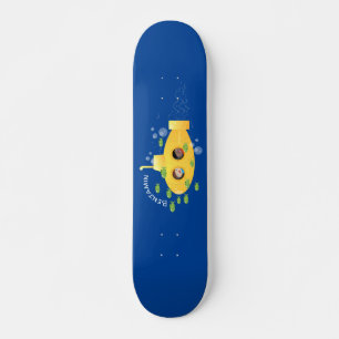Niedliche Darstellung des Cartoon von Unterseefisc Skateboard