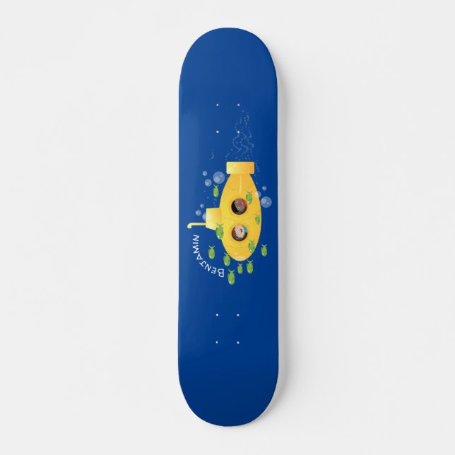 Niedliche Darstellung des Cartoon von Unterseefisc Skateboard (Vorne)