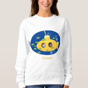 Niedliche Darstellung des Cartoon von Unterseefisc Sweatshirt