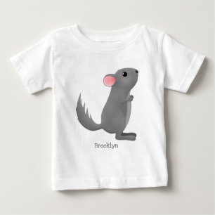 Niedliche Darstellung des Chinchilla-Cartoon Baby T-shirt