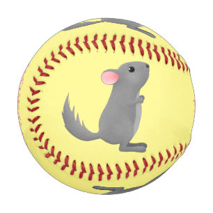 Niedliche Darstellung des Chinchilla-Cartoon Baseball