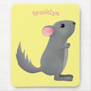 Niedliche Darstellung des Chinchilla-Cartoon Mousepad