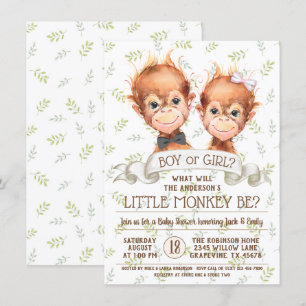 Niedliche Darstellung des Geschlechts bei Affen Einladung