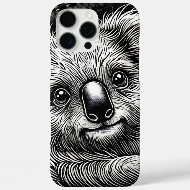 Niedliche Darstellung des Koala-Bären im Lederhint Case-Mate iPhone Hülle (Rückseite)