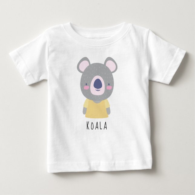 Niedliche Darstellung des Koala-Bären - individuel Baby T-shirt (Vorderseite)