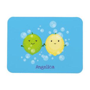 Niedliche Darstellung des Limonen Cartoon Magnet