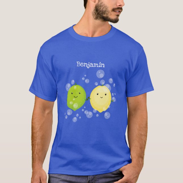 Niedliche Darstellung des Limonen Cartoon T-Shirt (Vorderseite)
