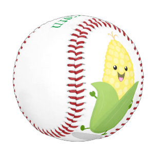 Niedliche Darstellung des Mais-Cartoon Baseball