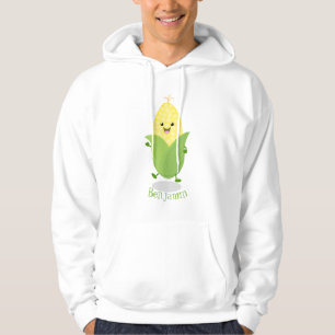 Niedliche Darstellung des Mais-Cartoon Hoodie