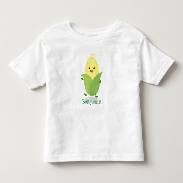 Niedliche Darstellung des Mais-Cartoon Kleinkind T-shirt (Vorderseite)