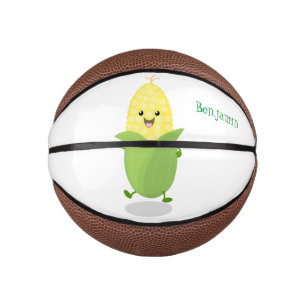 Niedliche Darstellung des Mais-Cartoon Mini Basketball