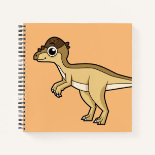 Niedliche Darstellung eines Pachycephalosaurus-Din Notizbuch