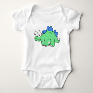 Niedliche Darstellung eines Stegosaurus. 2 Baby Strampler