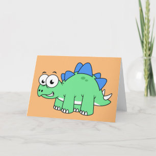 Niedliche Darstellung eines Stegosaurus. 2 Karte