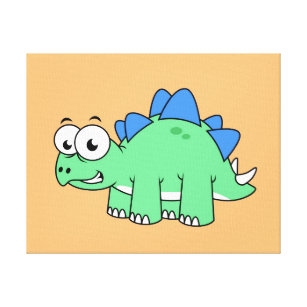 Niedliche Darstellung eines Stegosaurus. 2 Leinwanddruck