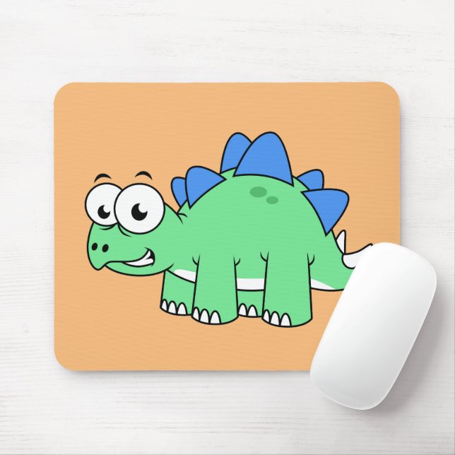 Niedliche Darstellung eines Stegosaurus. 2 Mousepad (Mit Mouse)