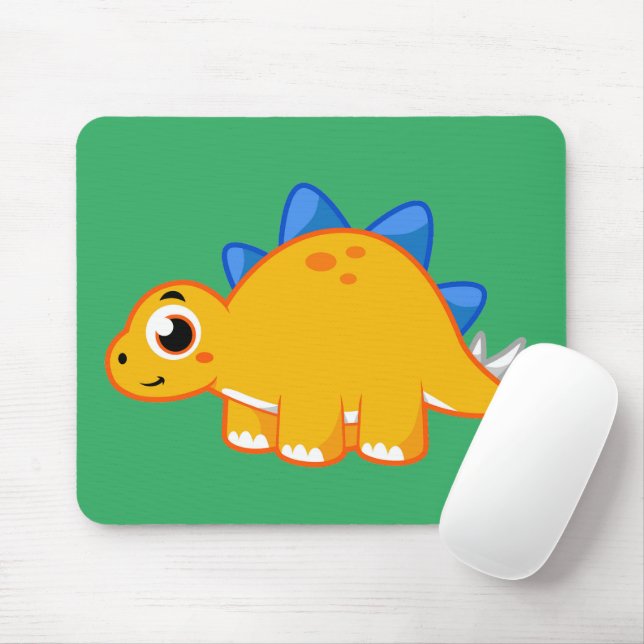 Niedliche Darstellung eines Stegosaurus. Mousepad (Mit Mouse)