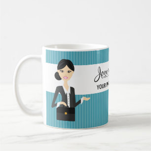 Niedliche Darstellung von Geschäftsfrauen mit schw Kaffeetasse