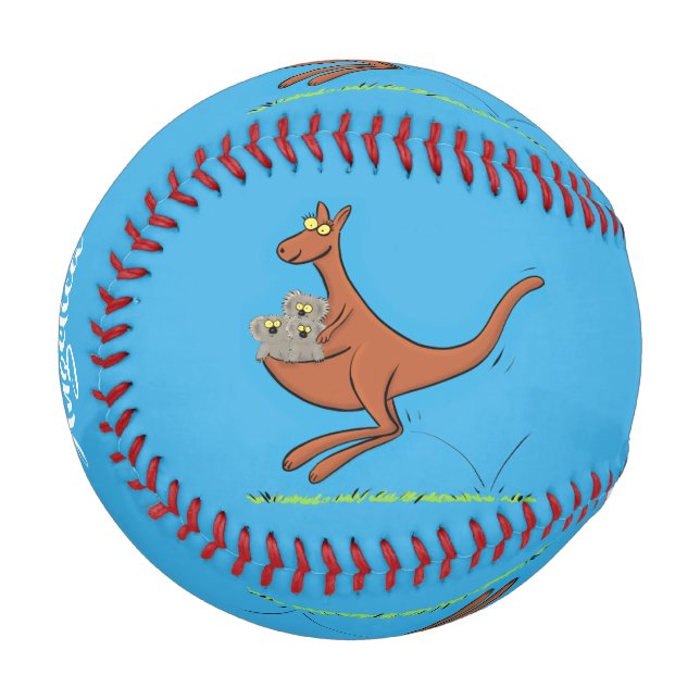 Niedliche Darstellung von Känguru und Koalas-Carto Baseball (Vorderseite Links)