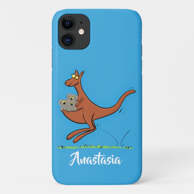 Niedliche Darstellung von Känguru und Koalas-Carto Case-Mate iPhone Hülle (Rückseite)
